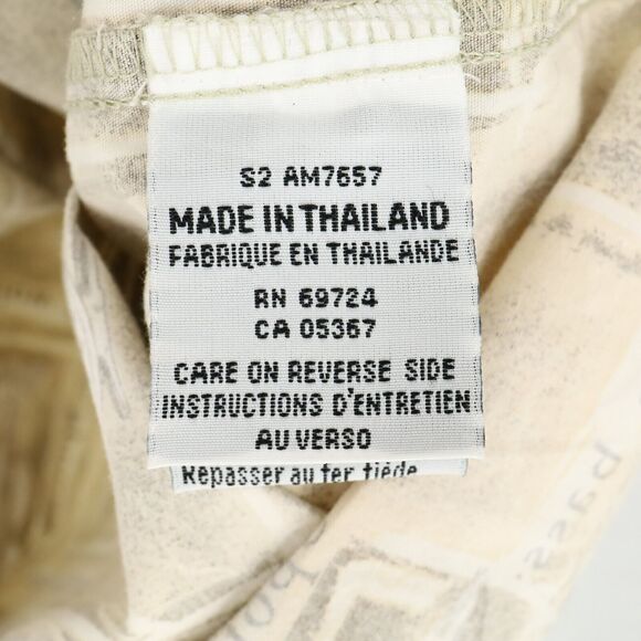 Columbia Shirt Mens Medium Beige Yellow Cotton Novelty Fishing Gorpcore Vintage - Picture 8 of 10